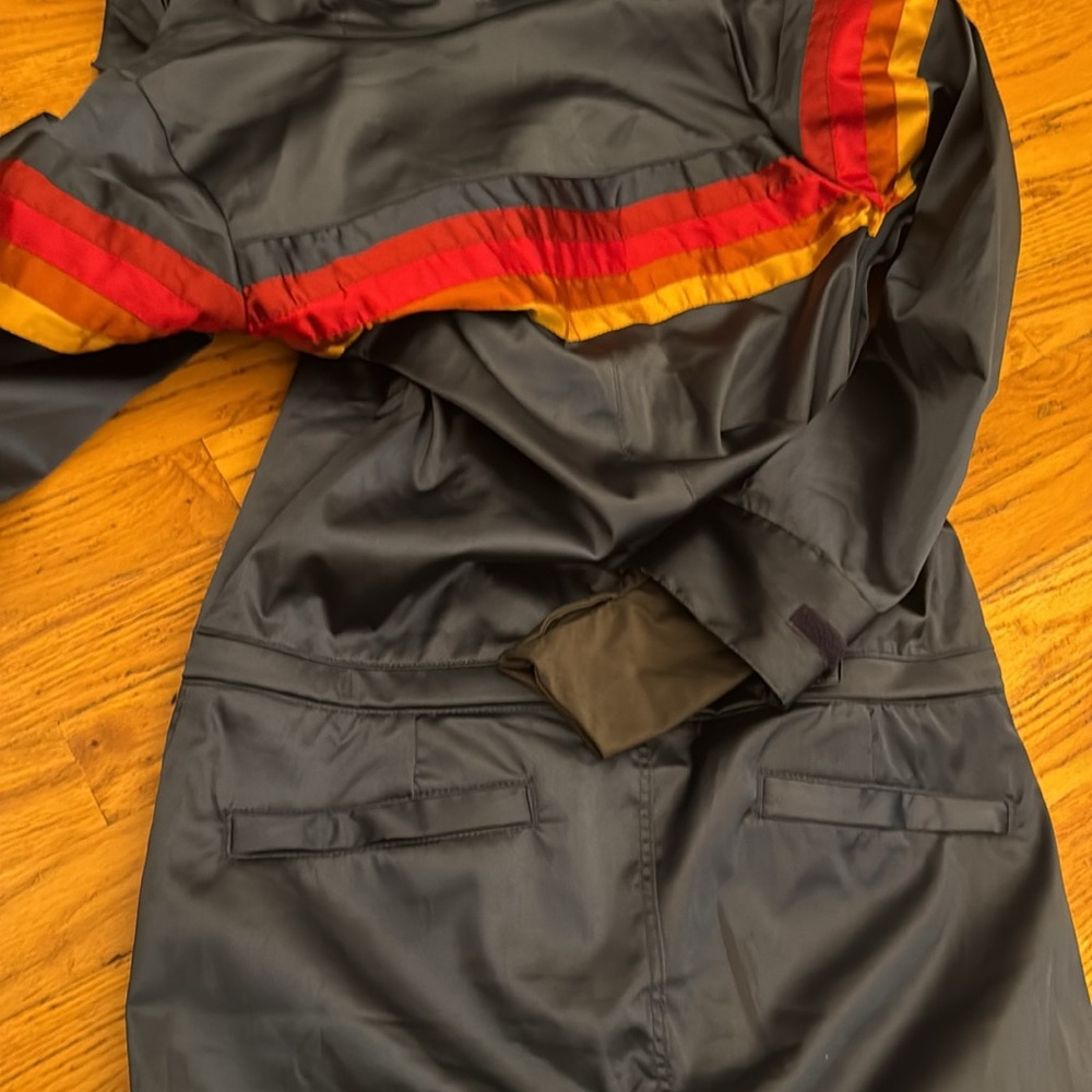 Aviator Nation WOMEN'S 5 STRIPE SATIN POWDER SUIT - navy  size M sold out - Picture 12 of 12